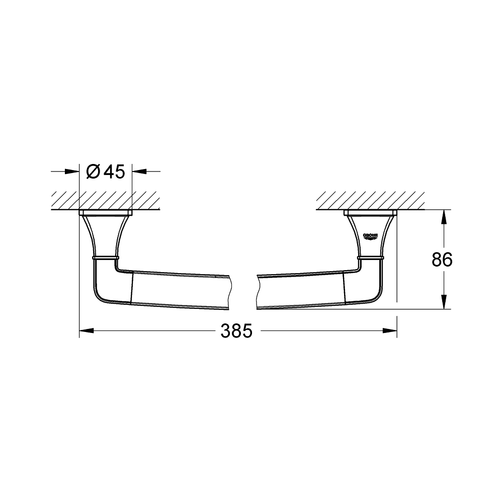 Thanh tay vịn Allure GROHE 40633000