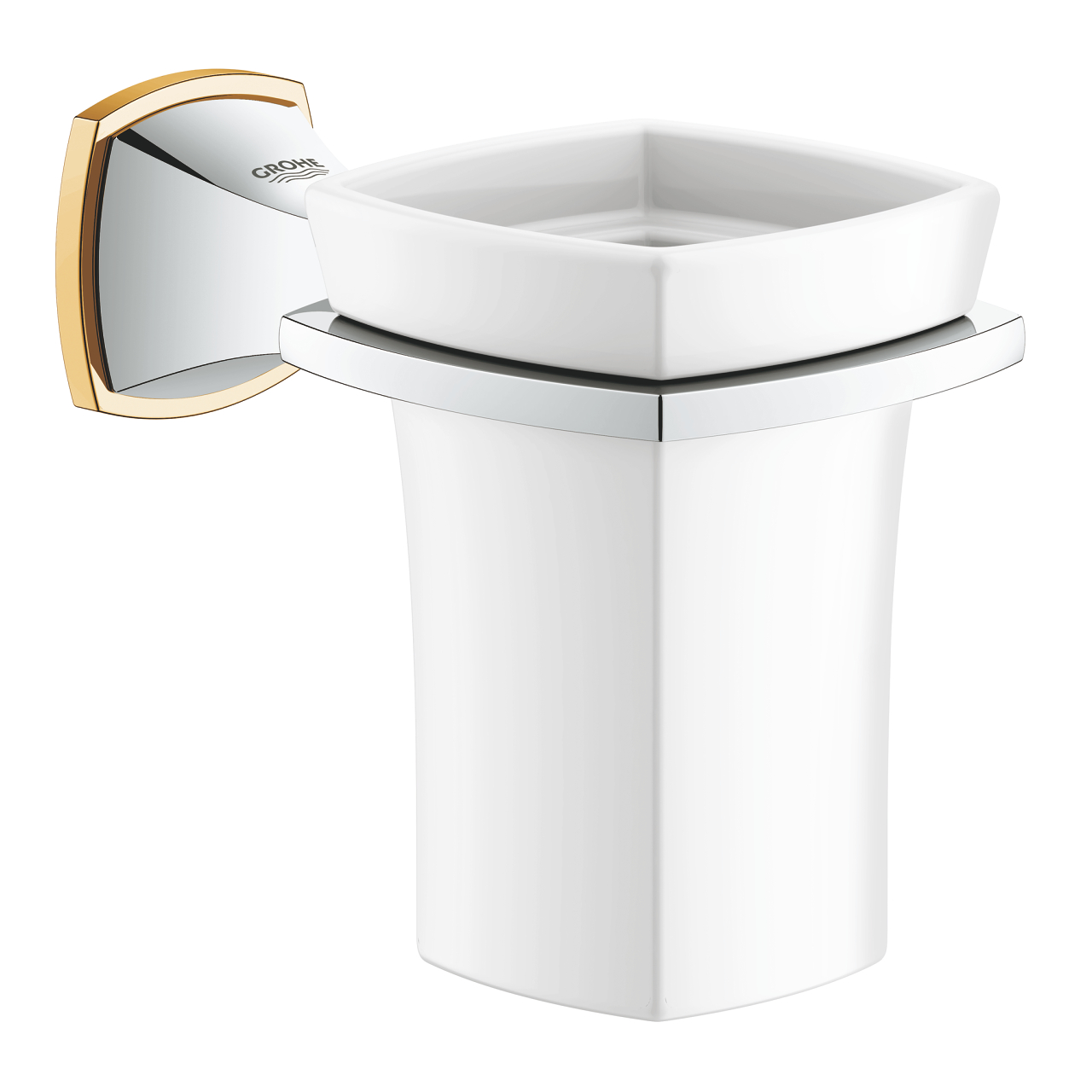 Bộ giá và ly sứ gắn tường Grandera Grohe 40626IG0