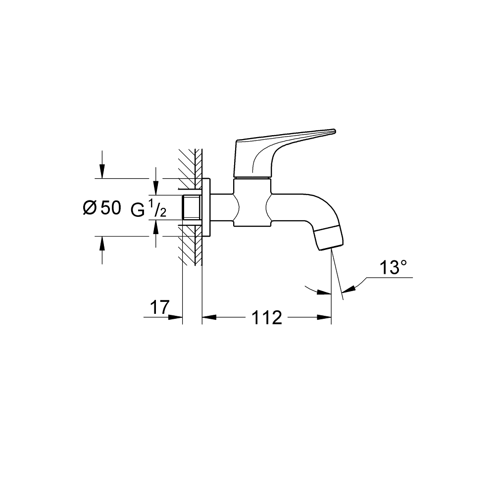 Vòi hồ gắn tường BauFlow GROHE 20235000 - 2