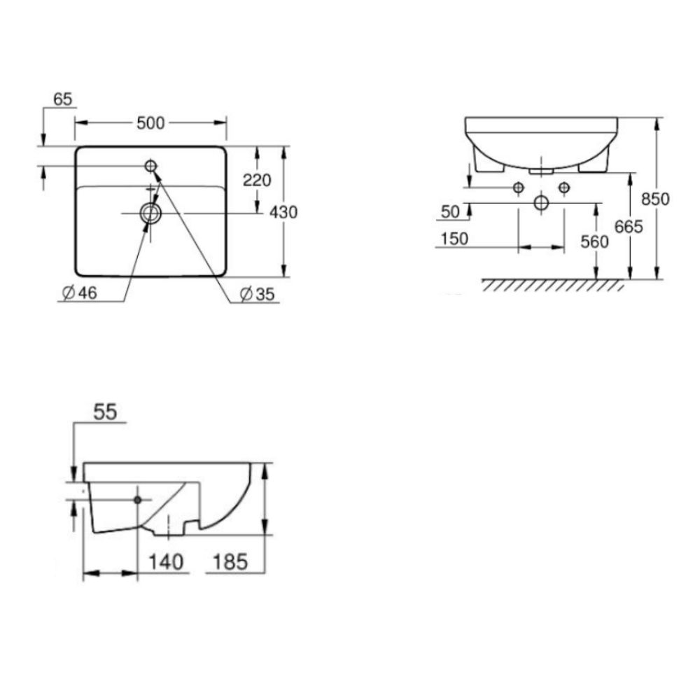 Chậu rửa bán âm bàn Euro Ceramic GROHE 101028SH00