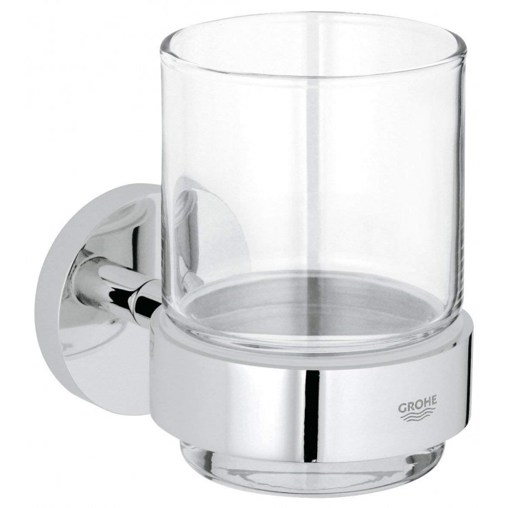Bộ giá và ly thủy tinh gắn tường Essentials GROHE 40447001 - 4