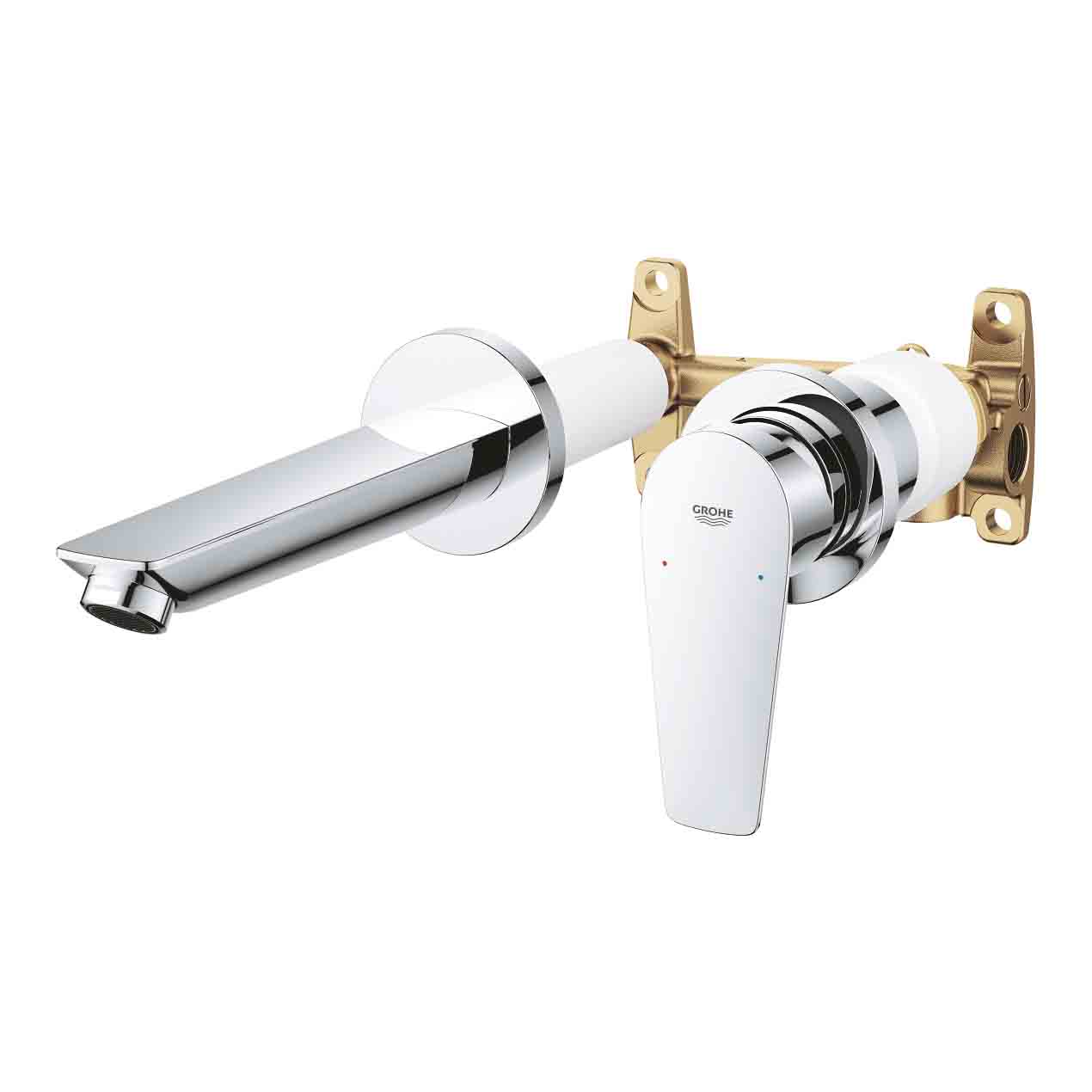 Vòi chậu gắn tường nóng lạnh 2 lỗ BauEdge GROHE 20474001 - 4