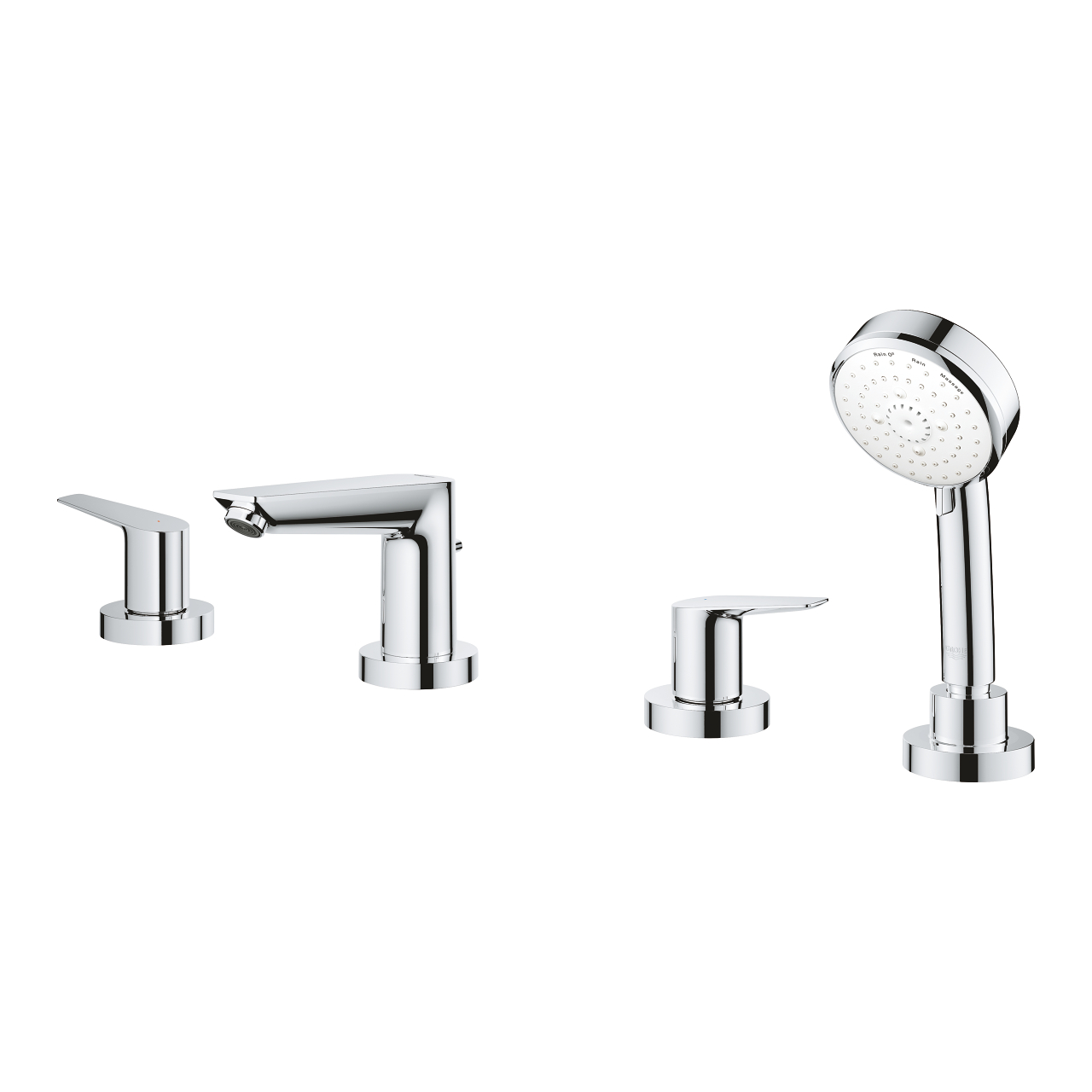 Vòi bồn tắm 4 lỗ nóng lạnh kèm tay sen BauEdge GROHE 2512010A - 3