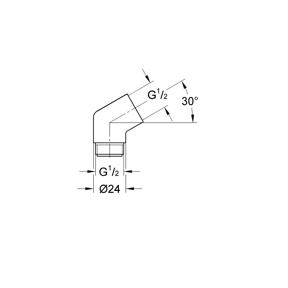 Bộ chuyển đổi góc sen cầm tay Sena GROHE 28389000