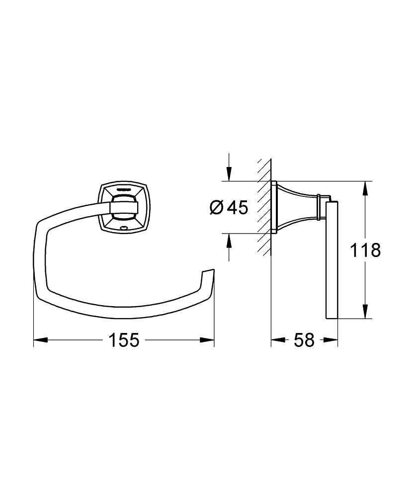 Móc giấy Grandera GROHE 40625IG0