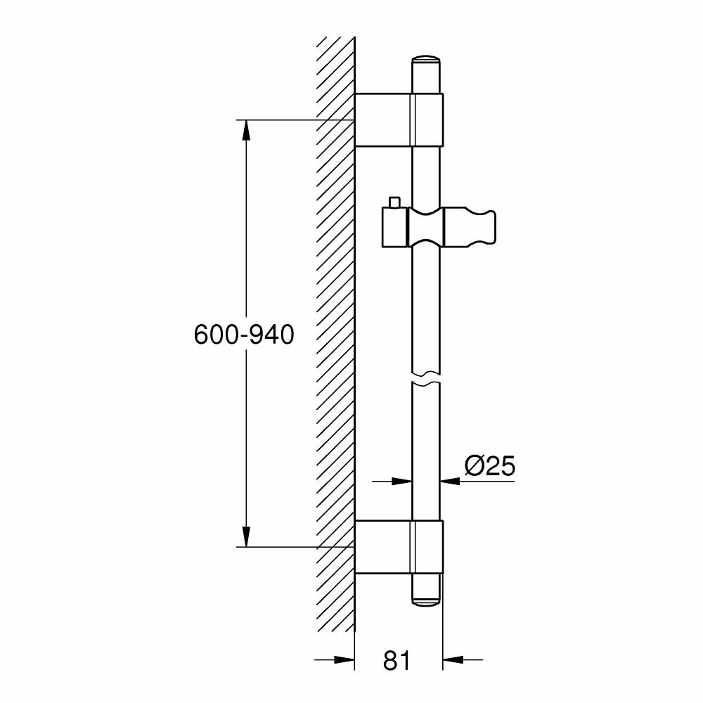 Thanh trượt tay sen Power&Soul GROHE 27785000 - 2
