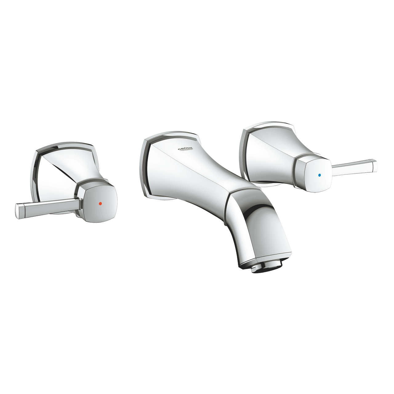 Vòi chậu nóng lạnh gắn tường 3 lỗ Grandera GROHE 20414000 - 4