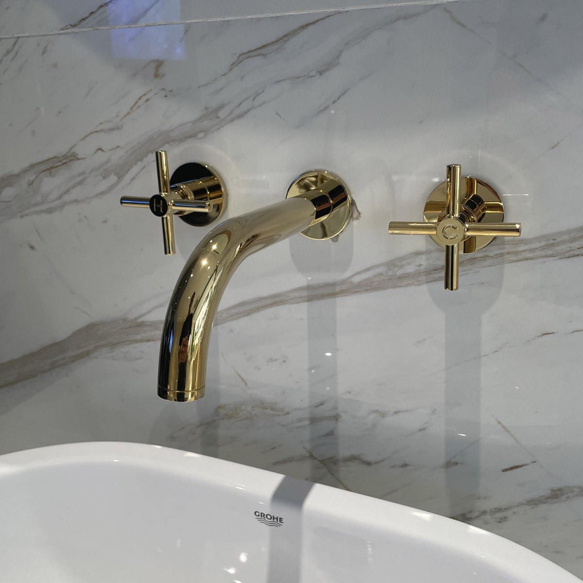 Vòi gắn tường 3 lỗ nóng lạnh Atrio GROHE 20164003 - 14