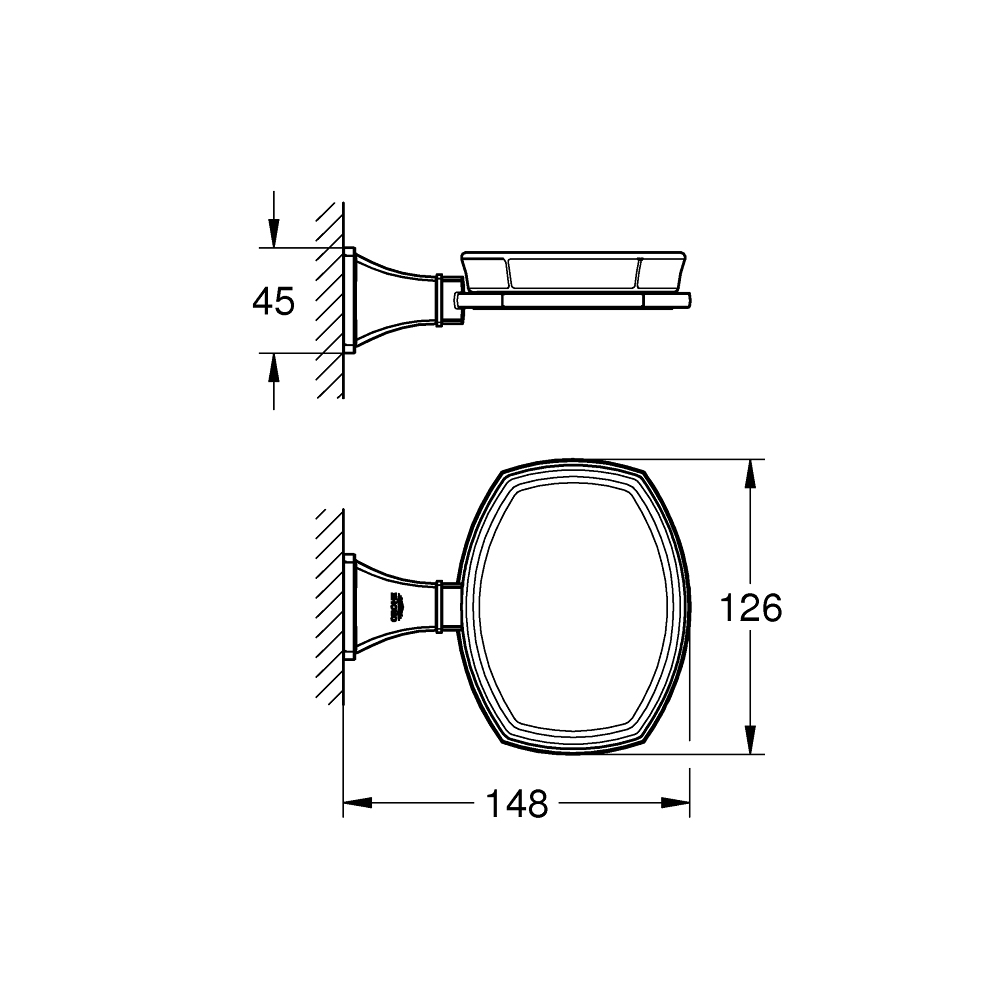 Kệ đựng xà phòng Grandera GROHE 40628000