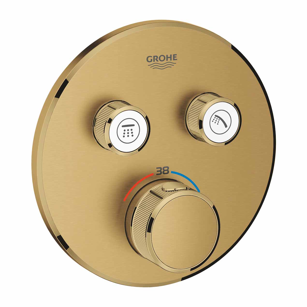 Mặt điều khiển sen tắm ổn nhiệt Grohtherm SmartControl tròn 2 chế độ GROHE 29119000 - 5