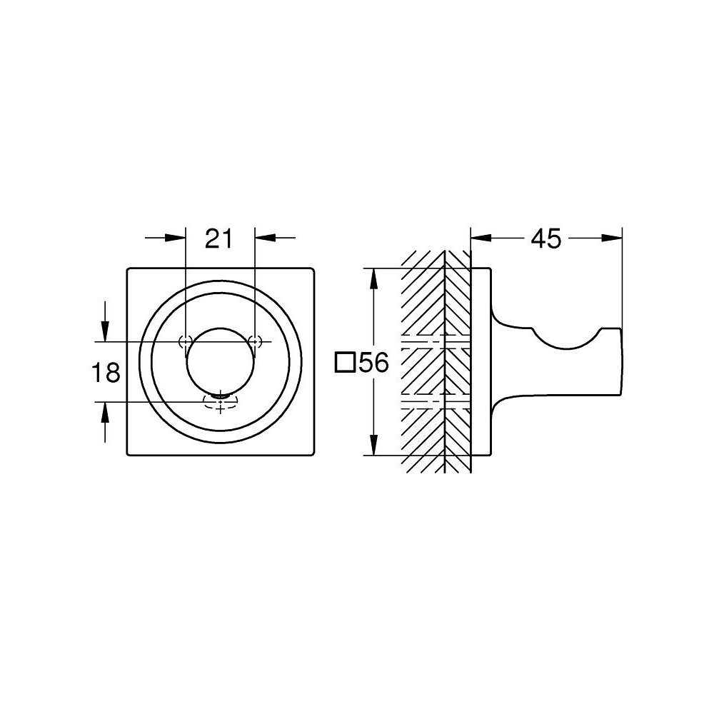 Móc áo đơn Allure GROHE 40284001