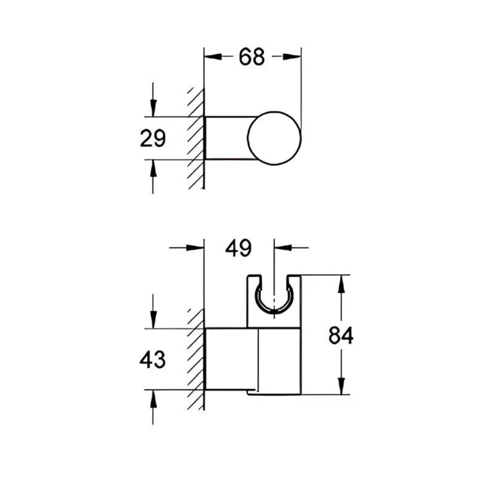 Gác tay sen tắm GROHE 27055000 - 11