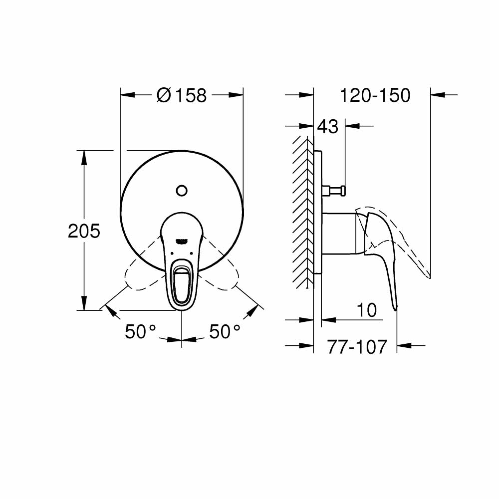 Van nóng lạnh kèm chuyển hướng 2 đường Eurostyle GROHE 24049003 - 2