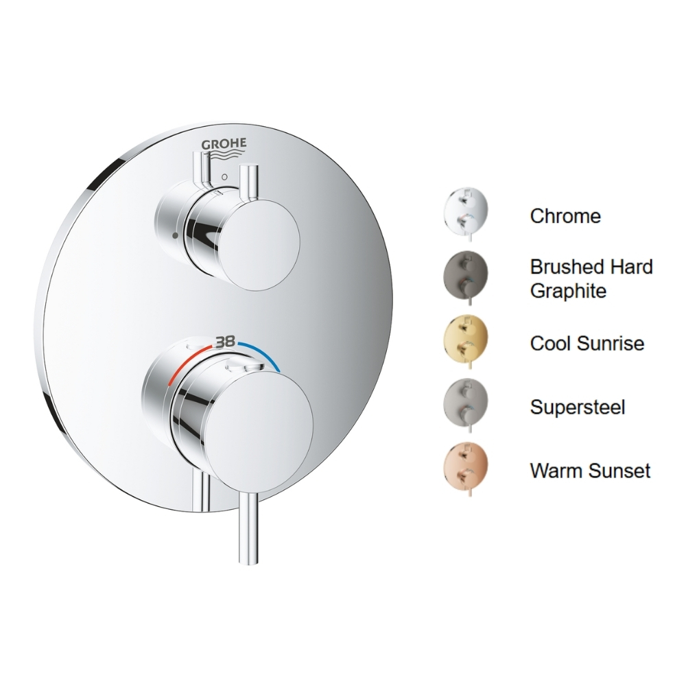 Van nhiệt độ kèm van khóa Atrio GROHE 24134003 - 2