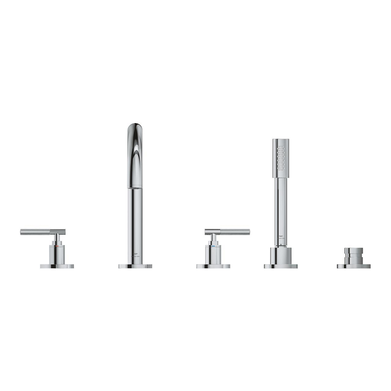 Vòi bồn tắm 5 lỗ nóng lạnh kèm tay sen Atrio GROHE 25224000 - 5