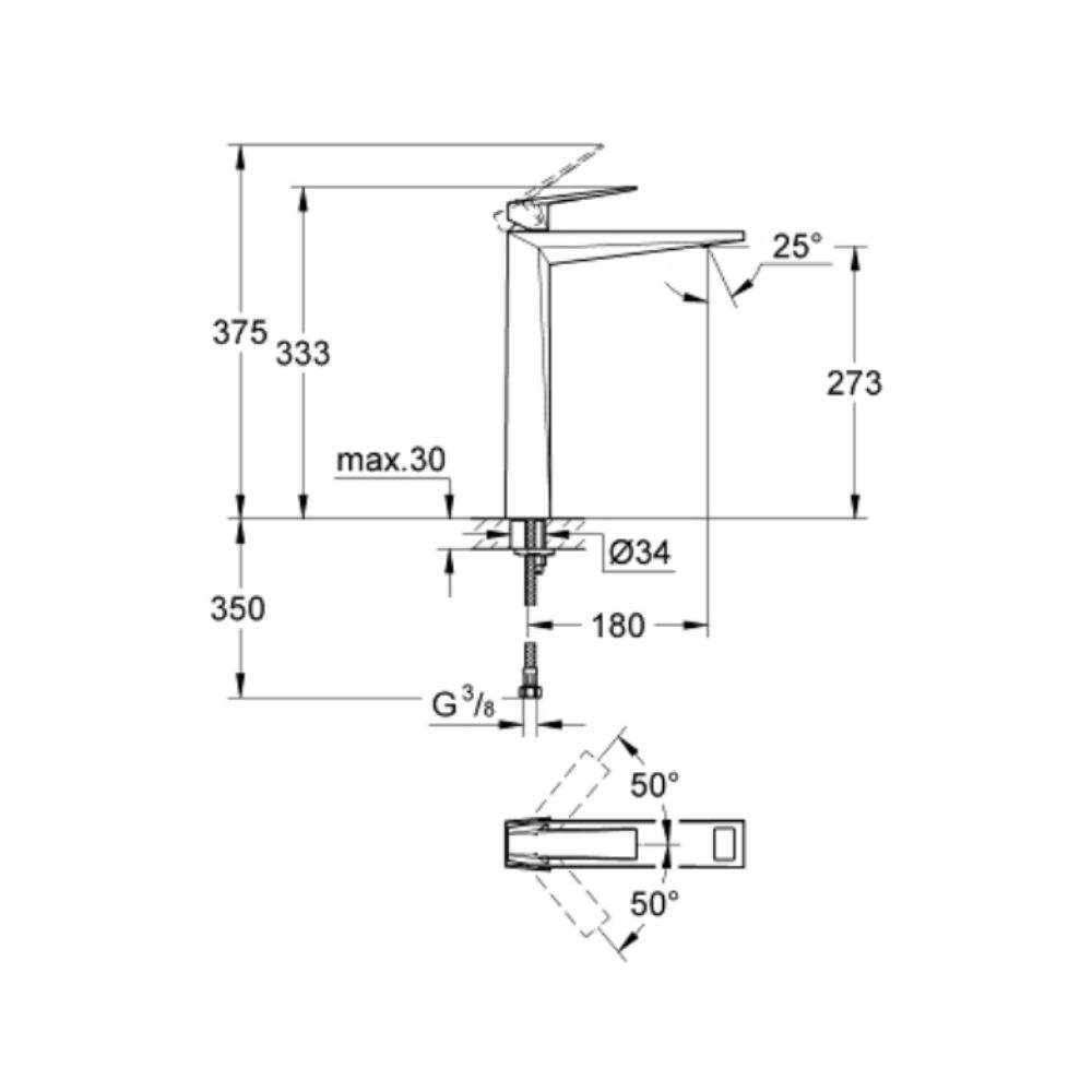 Vòi chậu Allure Brilliant XL-size GROHE 24346000 - 2