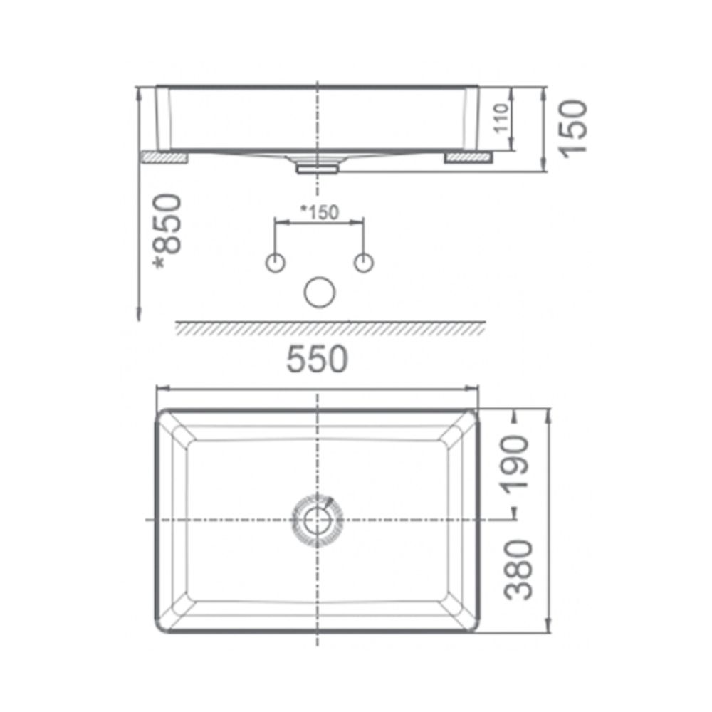 Chậu lavabo đặt bàn GROHE 120451 - 2