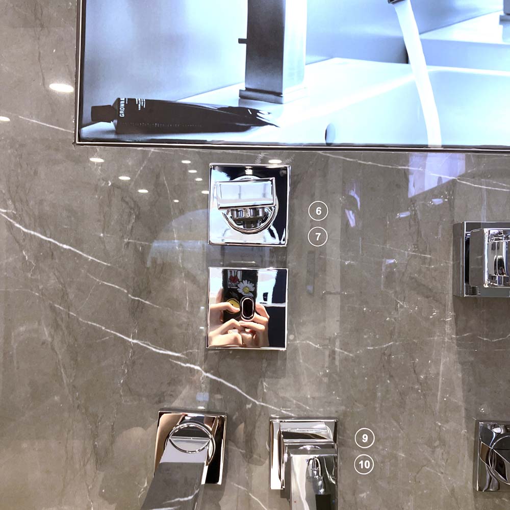 Vòi chậu cảm ứng gắn tường dùng pin Eurocube E GROHE 36442000 - 4