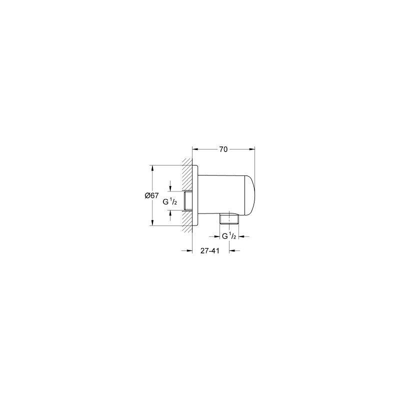 Đầu nối dây sen tắm Relexa GROHE 28671000