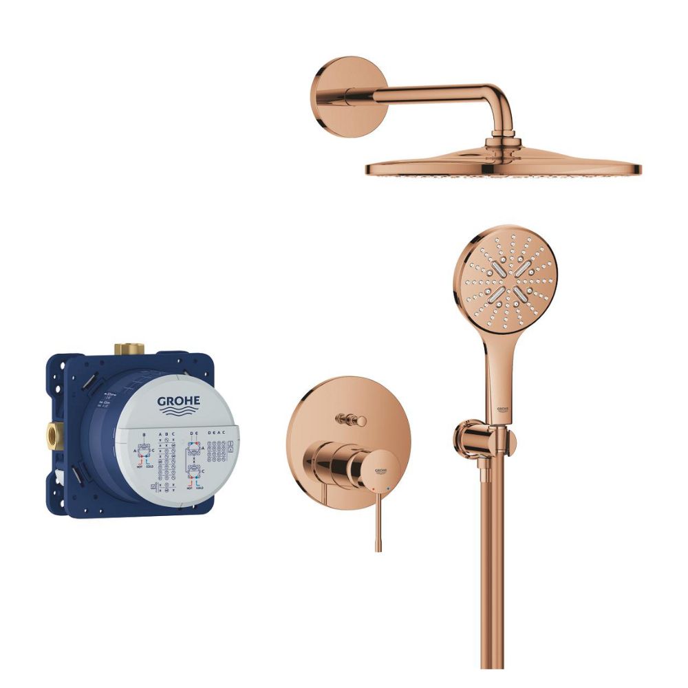 Bộ sen tắm âm tường ổn nhiệt tròn Essence 2 đường nước GROHE 25287AL0 - 7