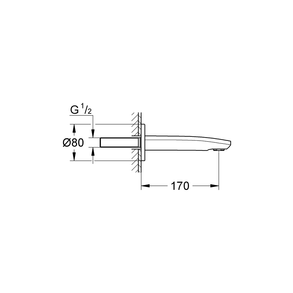 Vòi xả bồn âm tường Eurostyle Cosmopolitan GROHE 13276002 - 2
