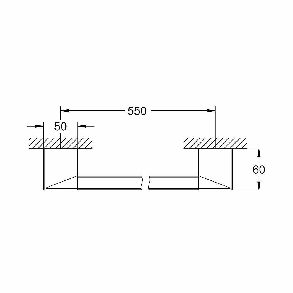 Thanh treo khăn đơn Selection Cube GROHE 40807000