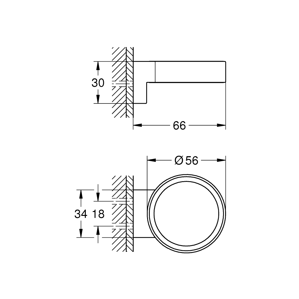Giá đỡ ly thủy tinh hoặc dĩa và hộp xịt xà phòng Selection GROHE 41217KF0