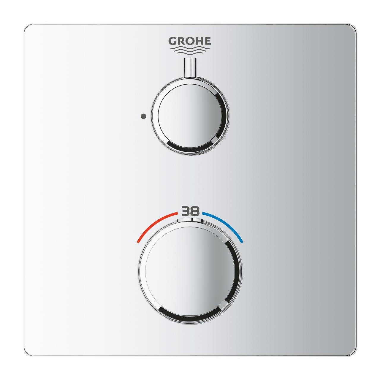 Van nhiệt độ kèm van khóa Grohtherm GROHE 24078000 - 3