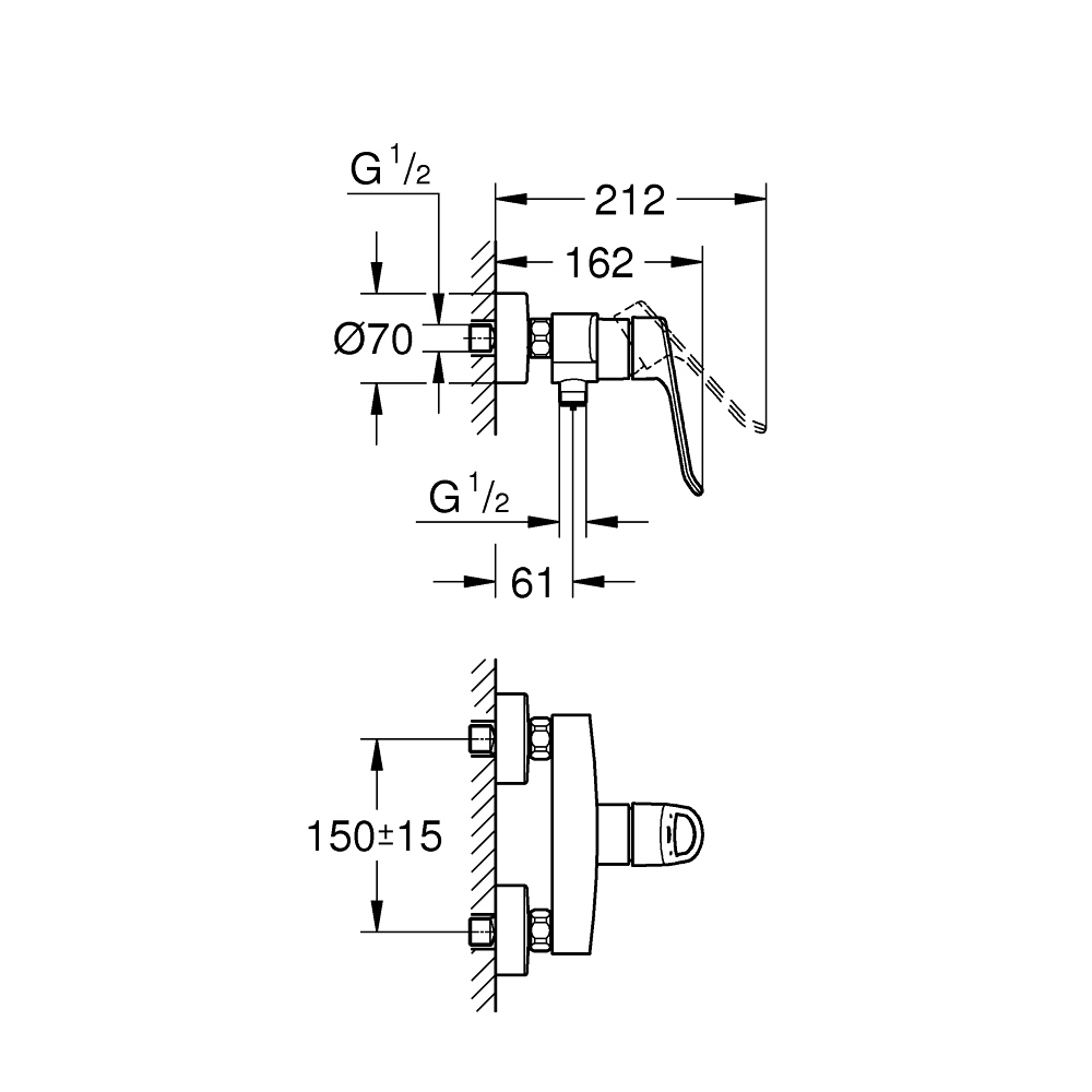 Củ sen tắm nóng lạnh Eurosmart GROHE 25242003
