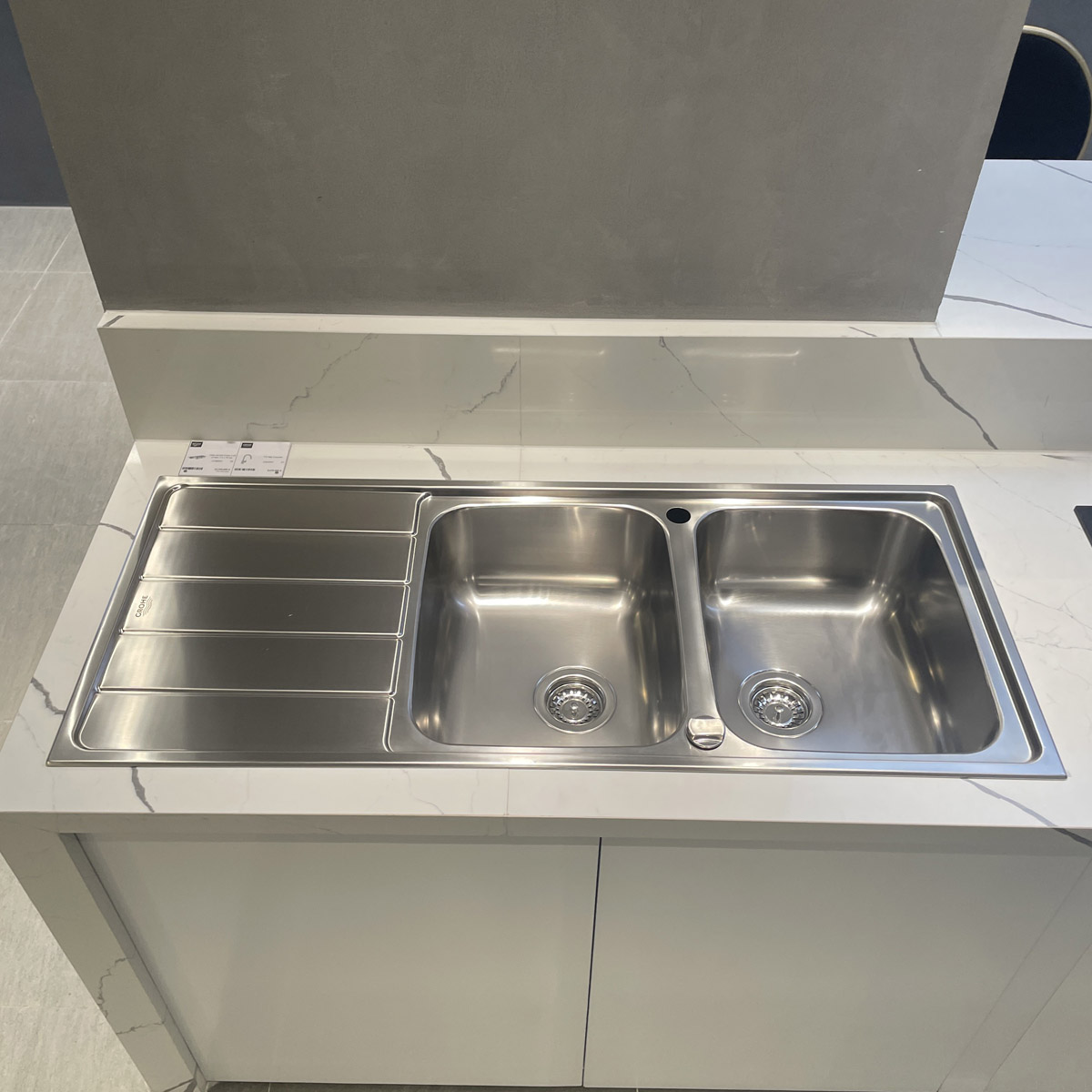 Chậu rửa chén 2 hộc cánh trái K500 GROHE 31588SD1 - 5