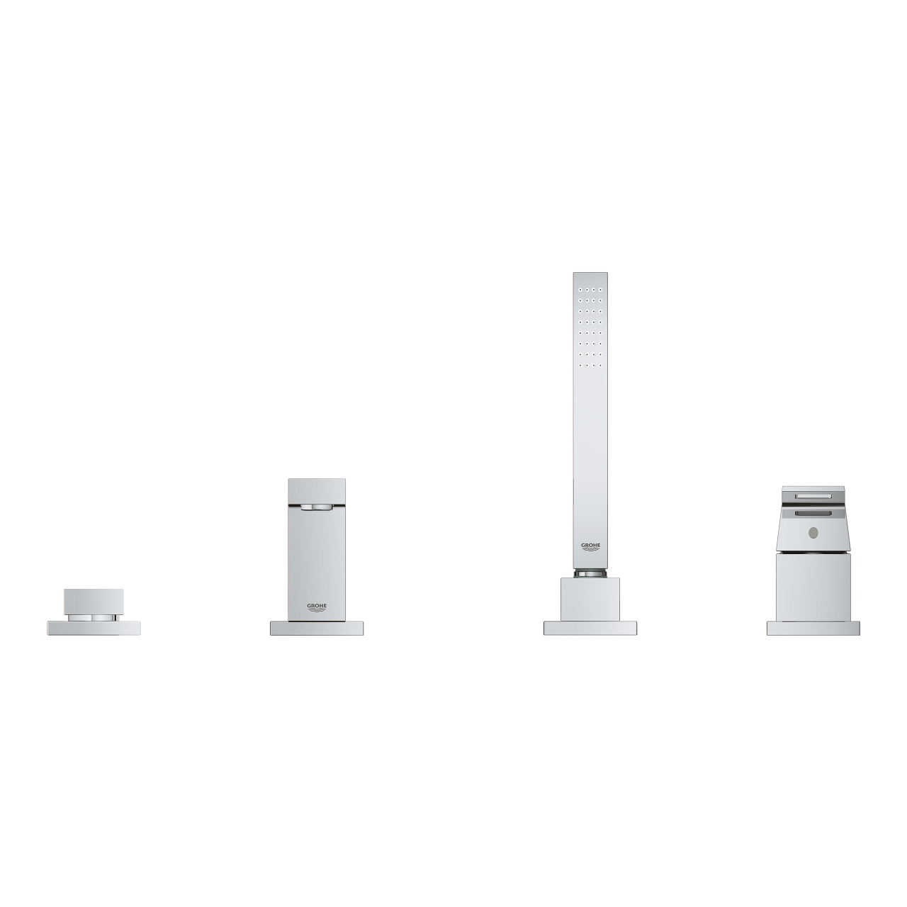 Vòi bồn tắm 4 lỗ nóng lạnh kèm tay sen Eurocube GROHE 19897001 - 5