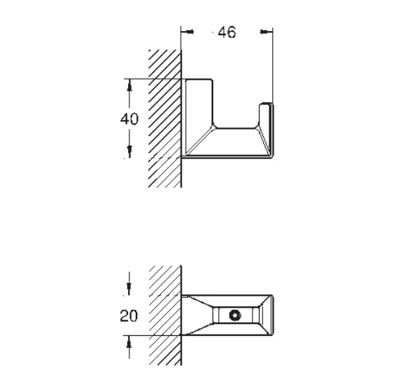 Móc áo Selection Cube GROHE 40782000 - 6