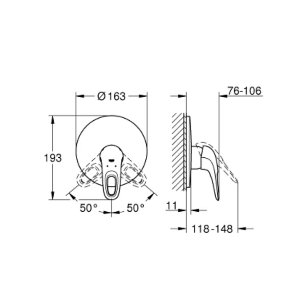 Van điều chỉnh nóng lạnh Eurostyle GROHE 19507003 - 2