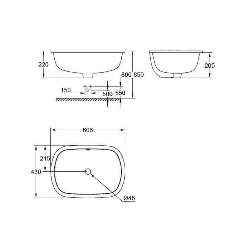 Chậu rửa mặt lavabo âm bàn GROHE 39125001 - 8