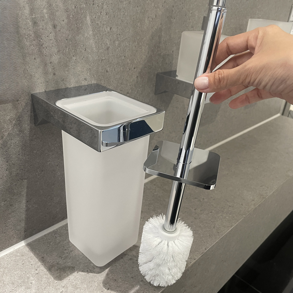 Bộ cọ cầu gắn tường Selection Cube GROHE 40857000 - 6