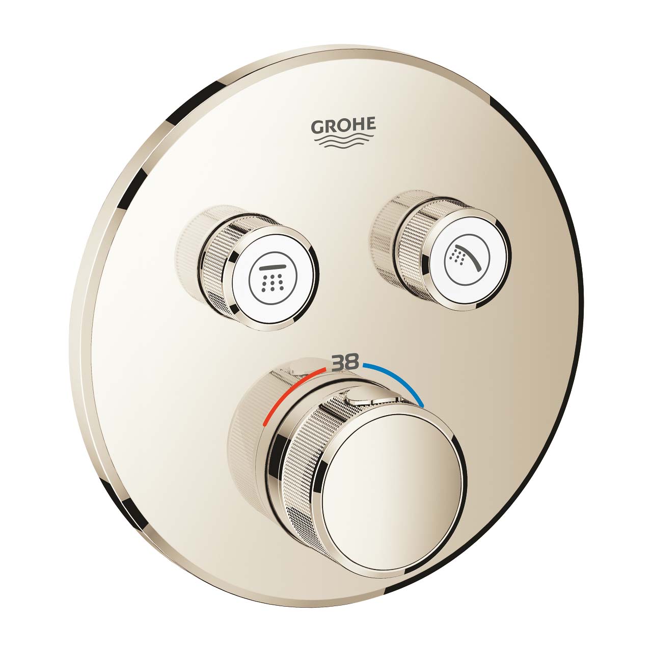 Mặt điều khiển sen tắm ổn nhiệt Grohtherm SmartControl tròn 2 chế độ GROHE 29119000 - 10