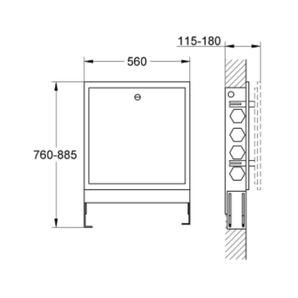 Bộ hộp lắp đặt âm tường cho hệ thống F-Digital Deluxe GROHE 36474000