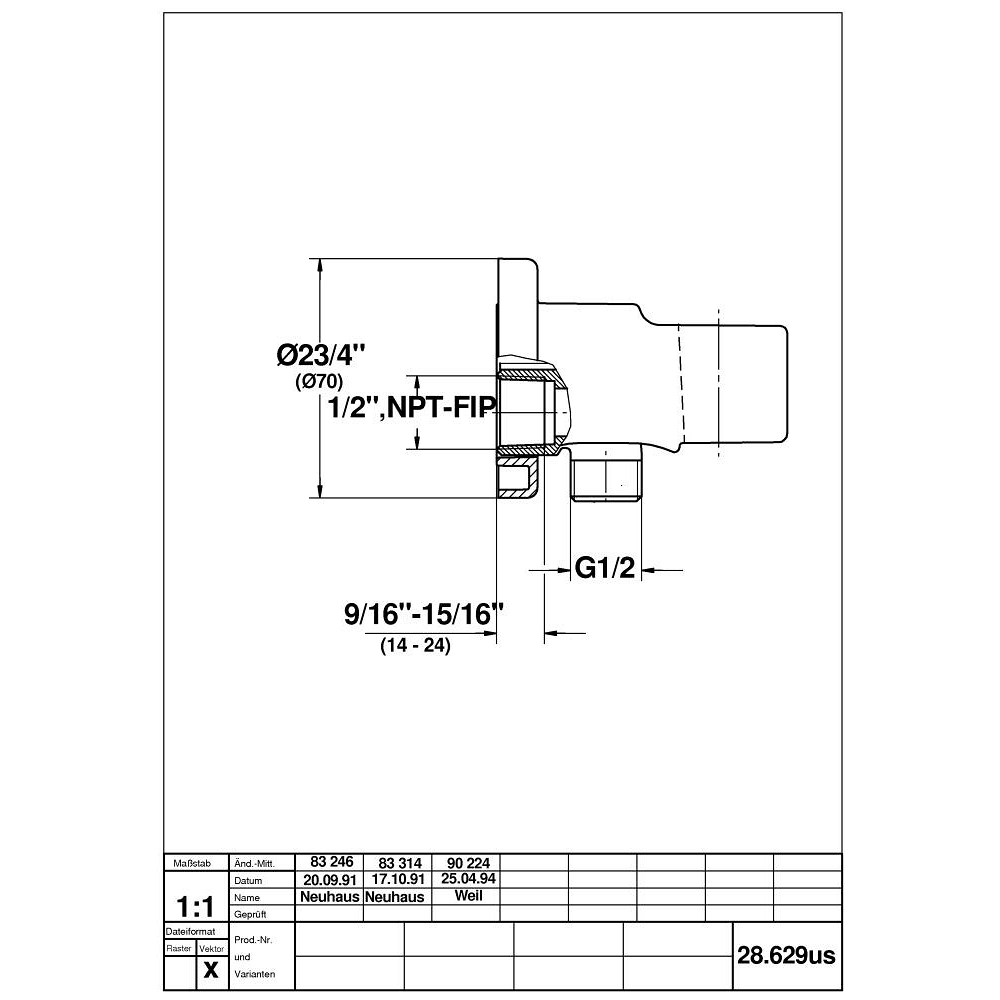 Cút nối tường kèm gác sen Relexa GROHE 28629000 - 2