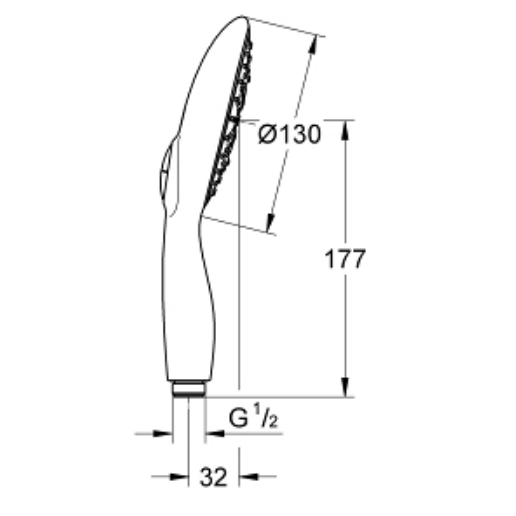 Tay sen tắm Power&Soul 130 Grohe 27673000 - 2