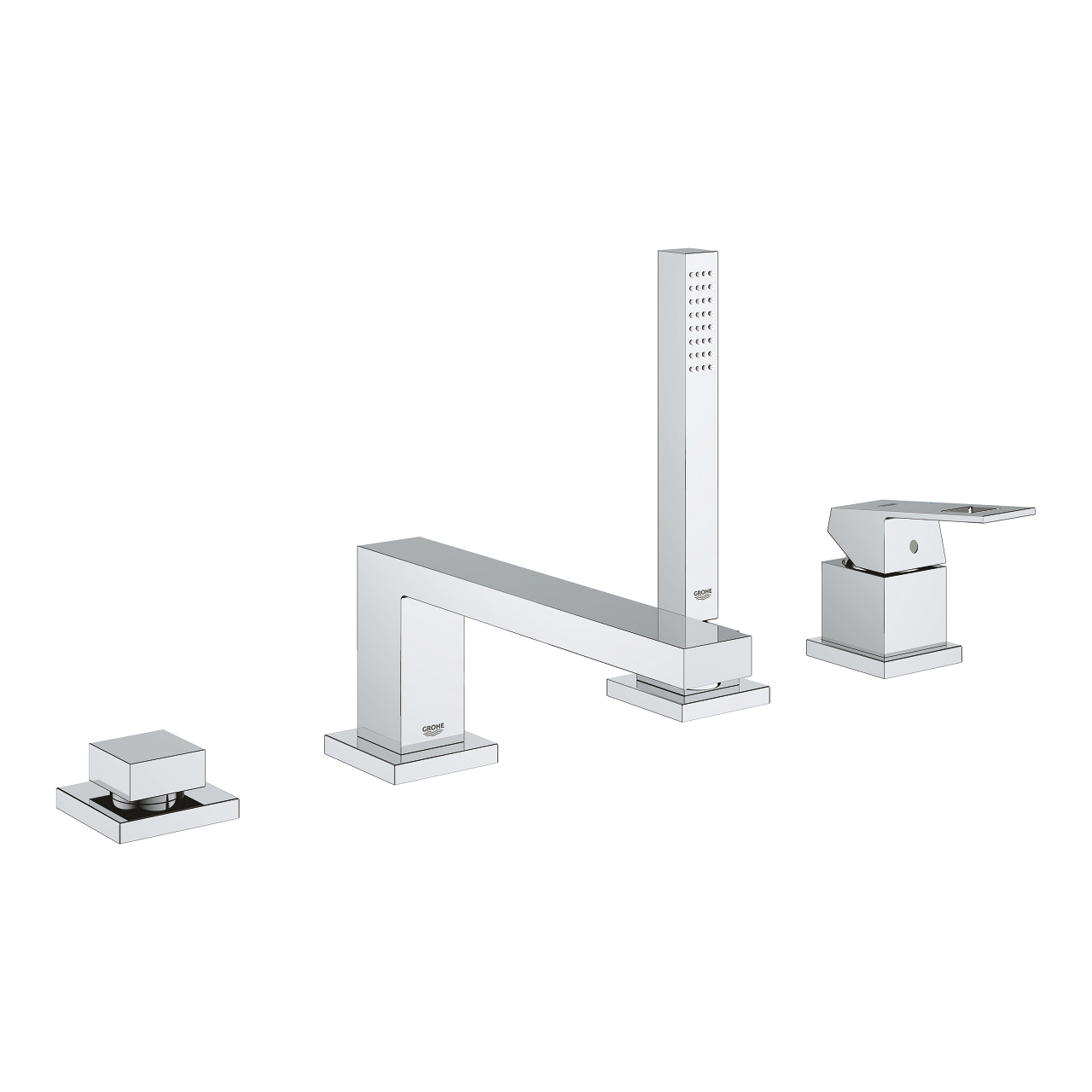 Vòi bồn tắm 4 lỗ nóng lạnh kèm tay sen Eurocube GROHE 19897001 - 4
