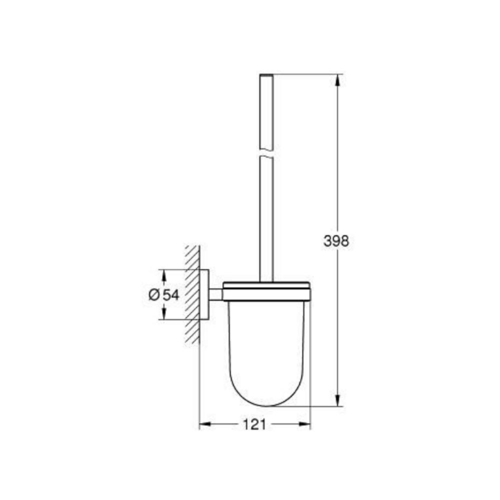 Bộ cọ cầu gắn tường Essentials GROHE 1024682430 - 2
