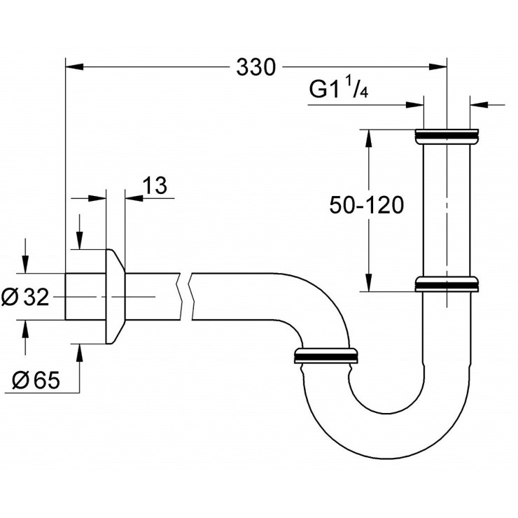 Ống thải ngăn mùi GROHE 28961000