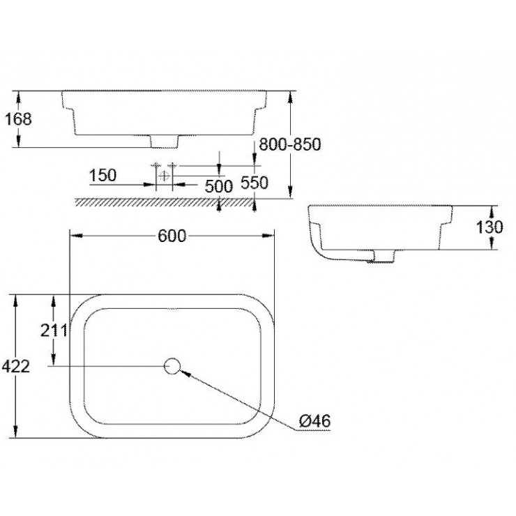 Chậu lavabo đặt bàn Eurosmart GROHE 39124001 - 9