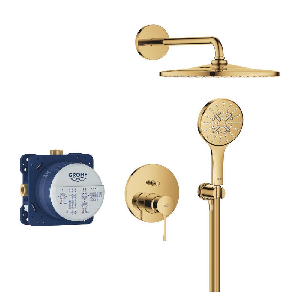 Bộ sen tắm âm tường ổn nhiệt tròn Essence 2 đường nước GROHE 25287AL0 - 12