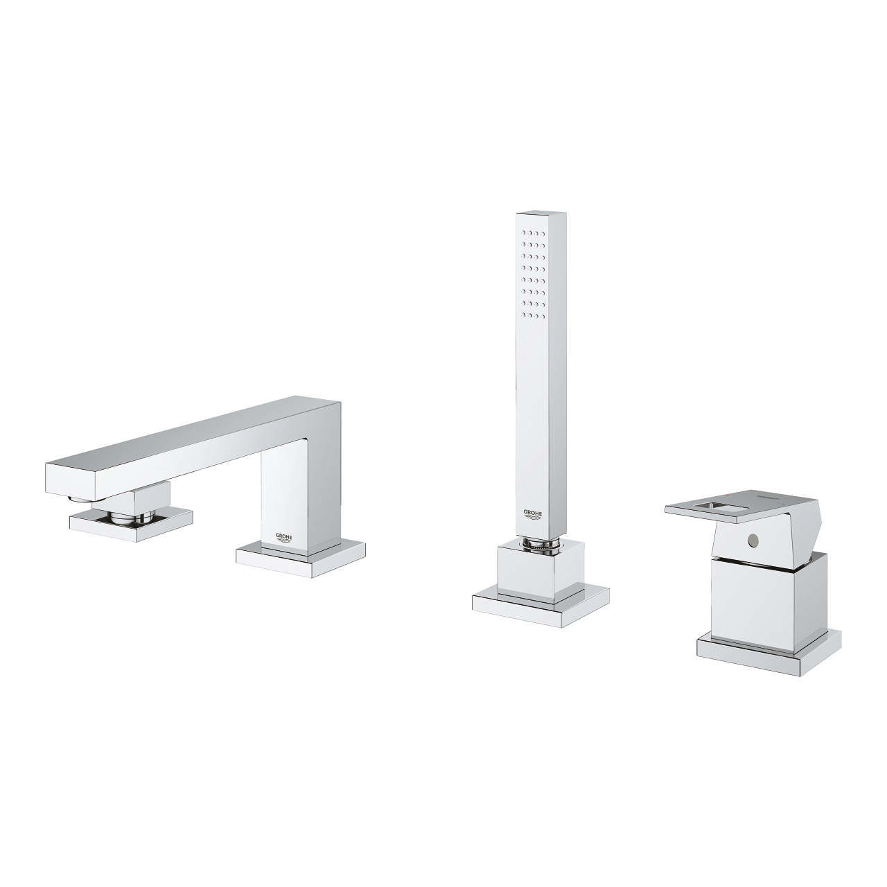Vòi bồn tắm 4 lỗ nóng lạnh kèm tay sen Eurocube GROHE 19897001 - 6