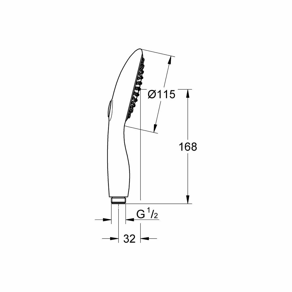 Tay sen tắm 2 chế độ Power&Soul 115 GROHE 27671000