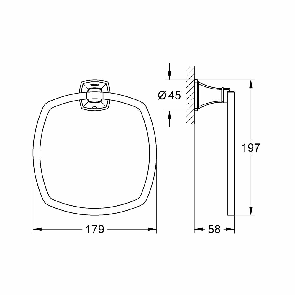 Vòng treo khăn Grandera Grohe 40630IG0 - 3