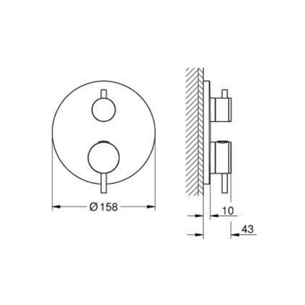 Van nóng lạnh kèm chuyển hướng 2 đường Atrio GROHE 24357000 - 2