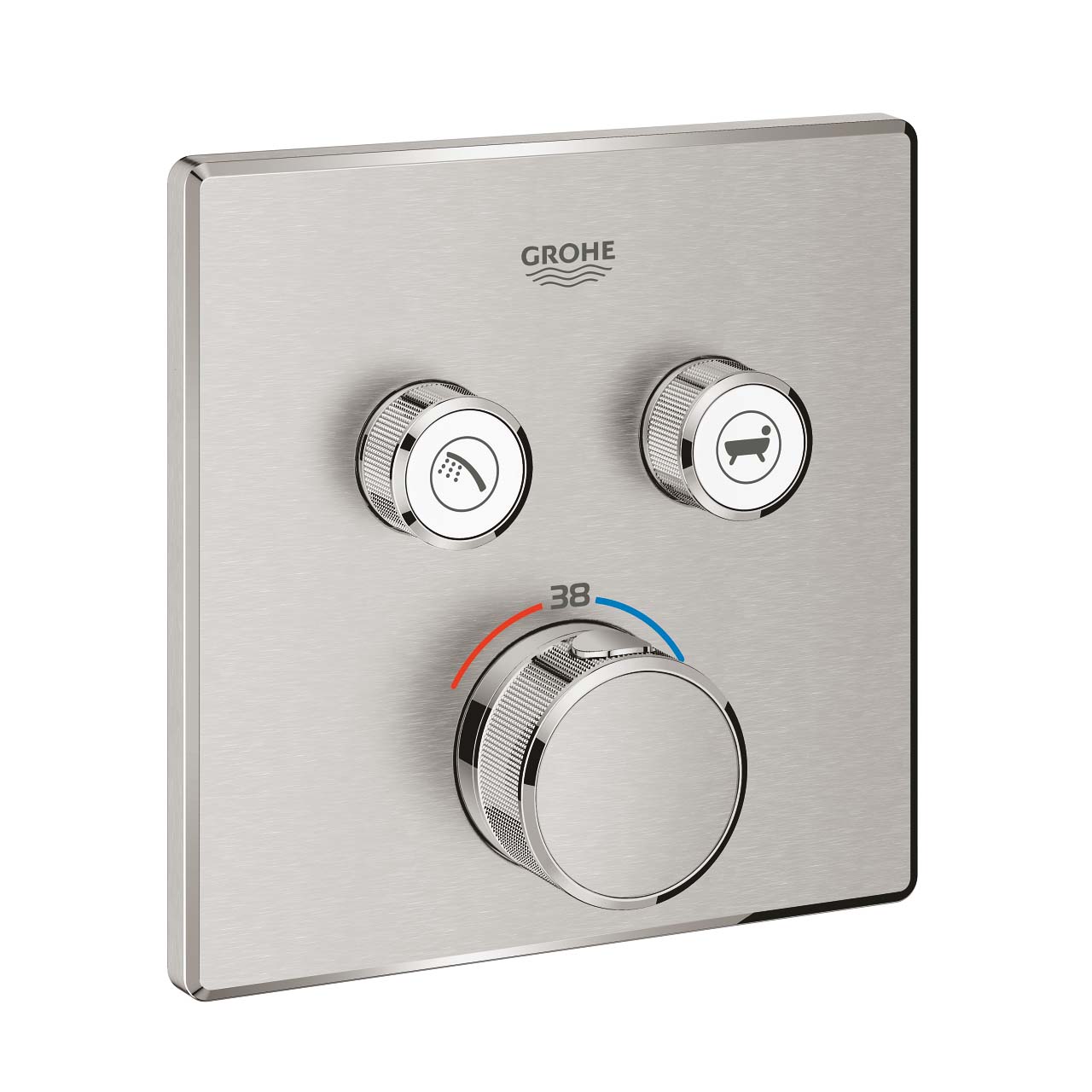 Mặt điều khiển sen tắm ổn nhiệt Grohtherm SmartControl vuông 2 chế độ GROHE 29124000 - 9