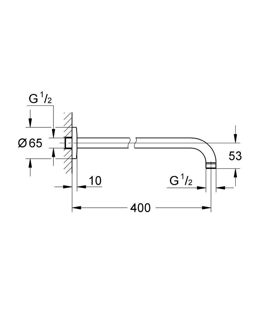 Thanh nối bát sen 400mm Tempesta GROHE 27851000